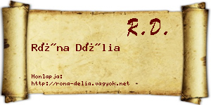 Róna Délia névjegykártya
